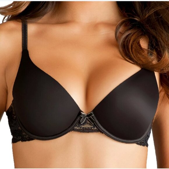 Maidenform Comfort Devotion Demi Bra, Black, Style 09441, Size 34C - Picture 1 of 9